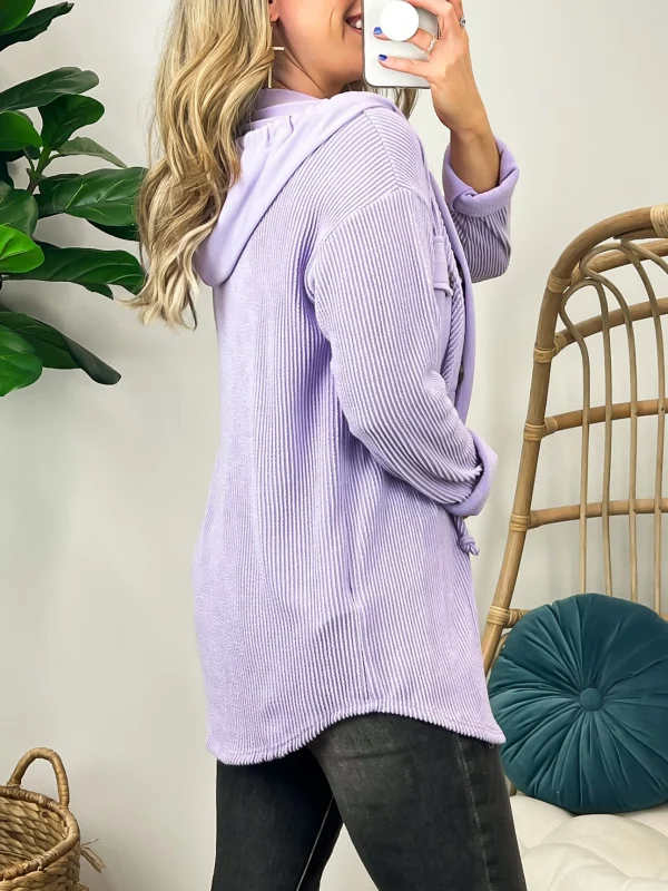 Saturday Satisfaction Ribbed Hoodie Sweatshirt (Buy 2 Free Shipping)