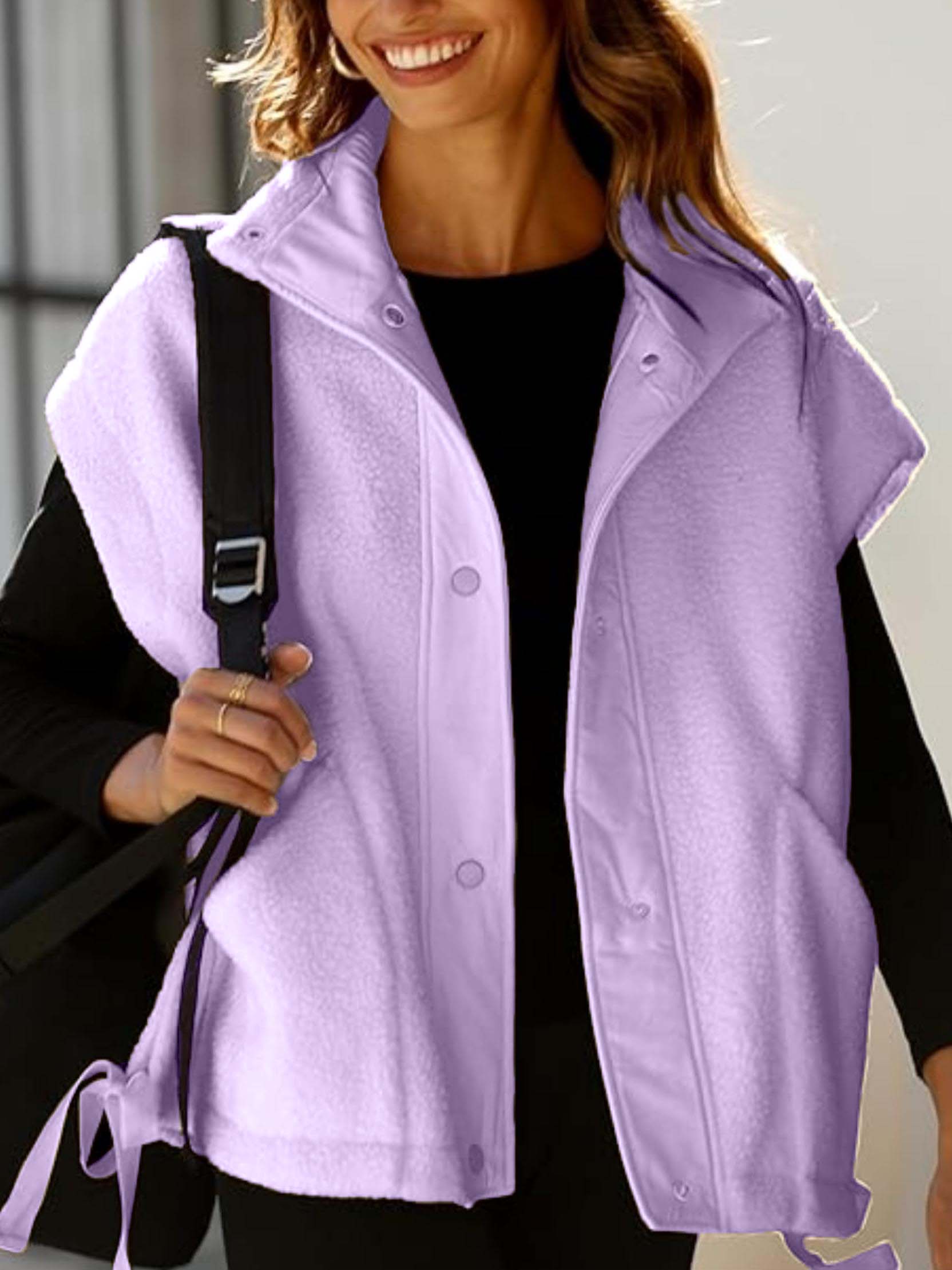  Women's Fuzzy Fleece Vest Oversized Sleeveless Sherpa Jacket (Buy 2 10% off)