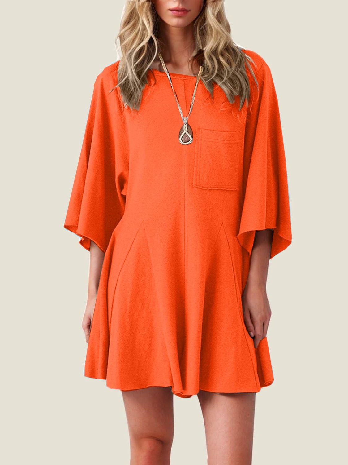 Women's Short Sleeve Loose Ruffled Short Romper Dress with Pocket