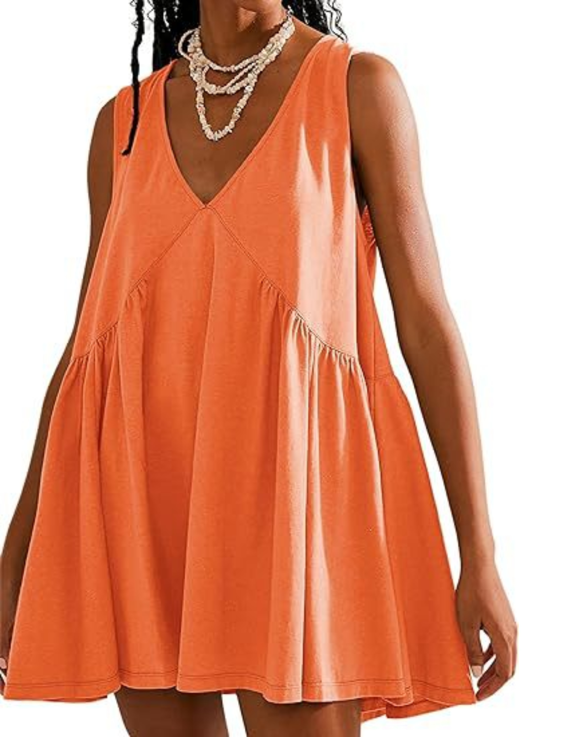 2024 New Women's Summer V-Neck Sleeveless Mini Dress (With Pockets)