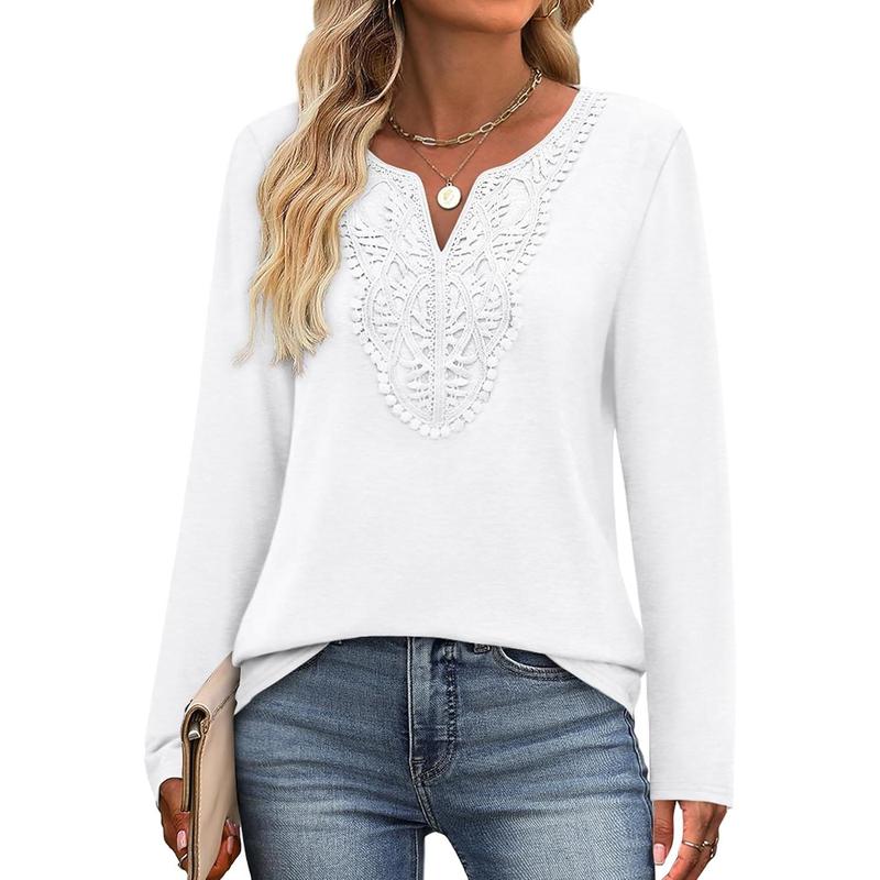 Women Blouses Dressy Casual V Neck Long Sleeve Shirts Fall Outfits Trendy Top