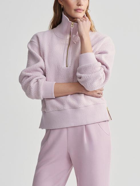  Women's Half Zip Oversized V Neck Fuzzy Knit Chunky Fleece