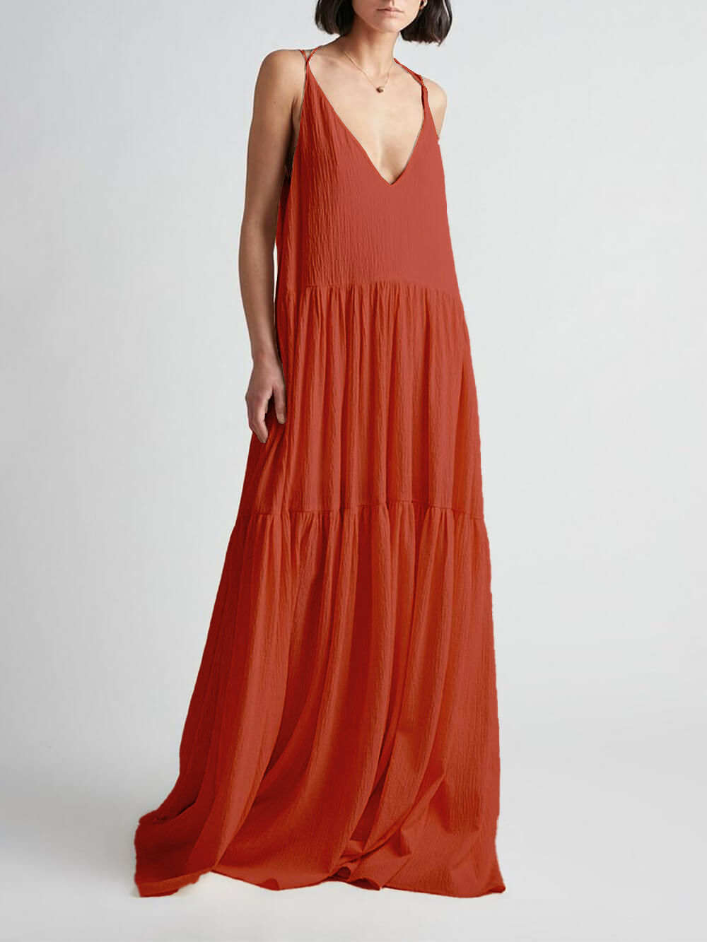 Hot Sale - 👗Elegant Resort Deep V-Neckline Strappy Maxi Dress (40% 0FF TODAY)