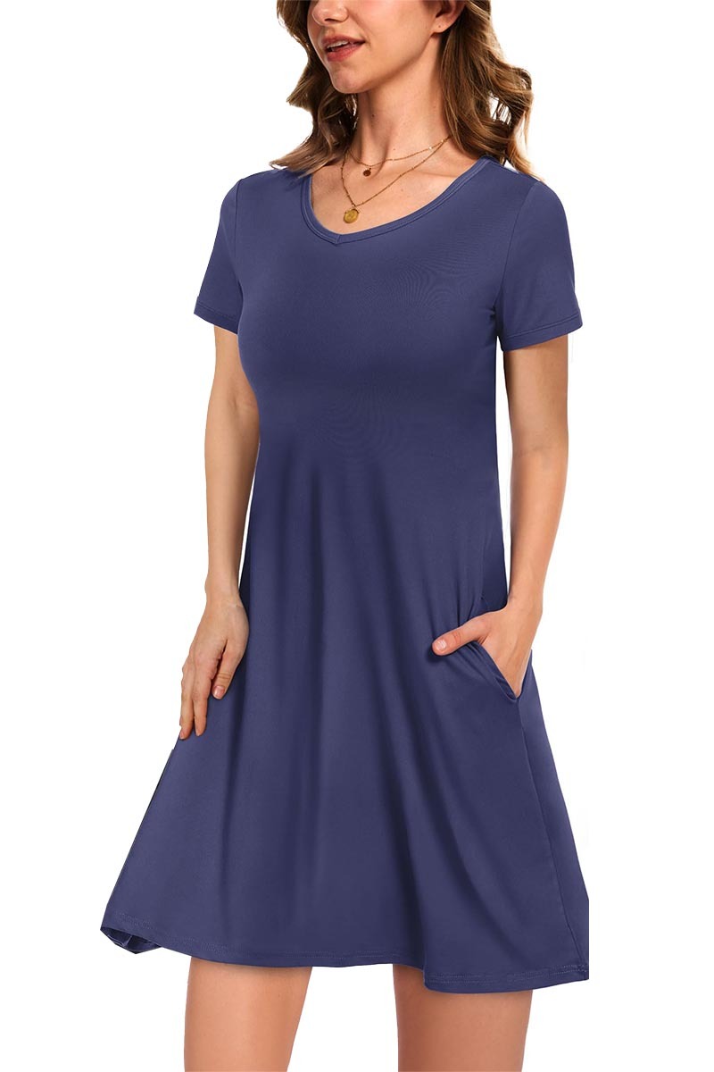 HOT SALE Women's Casual T-Shirt Dress with Pockets