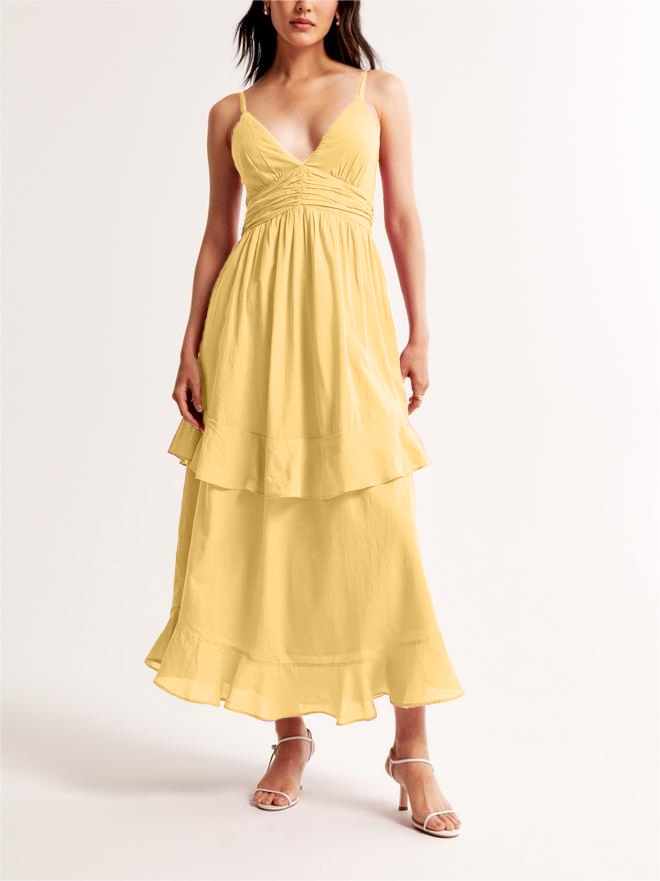 Women Tiered Ruffle Maxi Dress