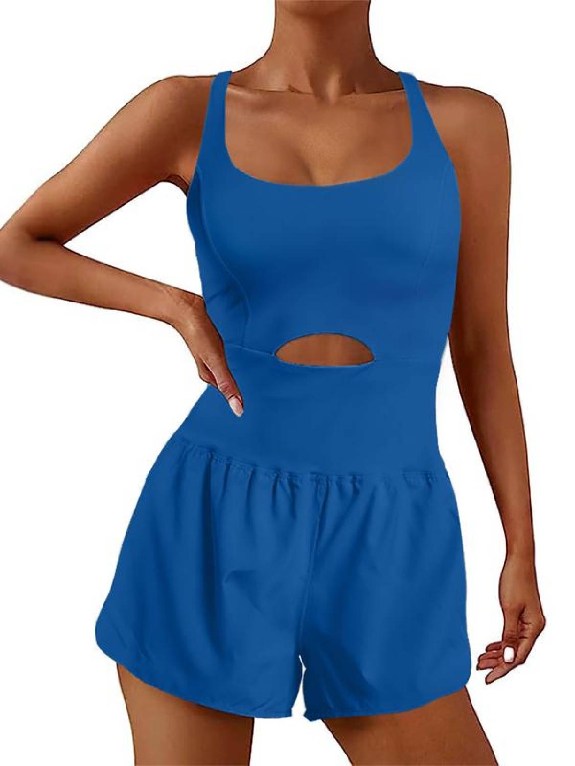 Women's Workout Jumpsuits Rompers With Padded Bras And Attached Liner