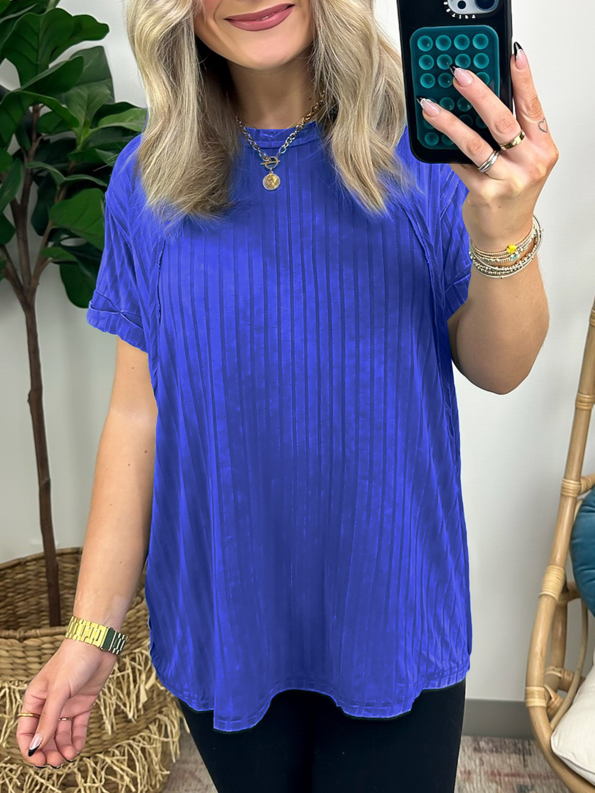 🔥2024 Oversized Ribbed Striped Knit Top (Buy 2 Free Shipping)