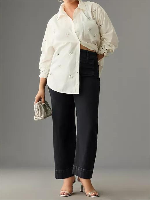 Cropped Wide-Leg Jeans(BUY 2 FREE SHIPPING)