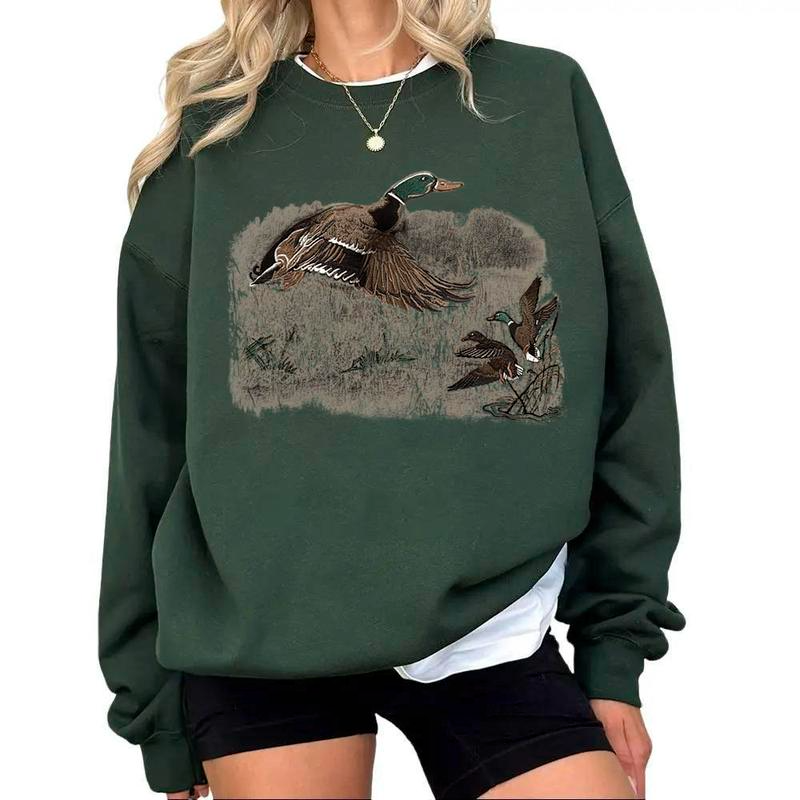 Mallard Duck Vintage Crewneck Sweatshirt
