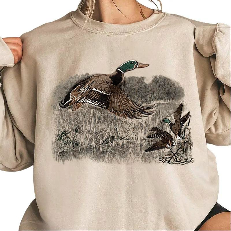 Mallard Duck Vintage Crewneck Sweatshirt