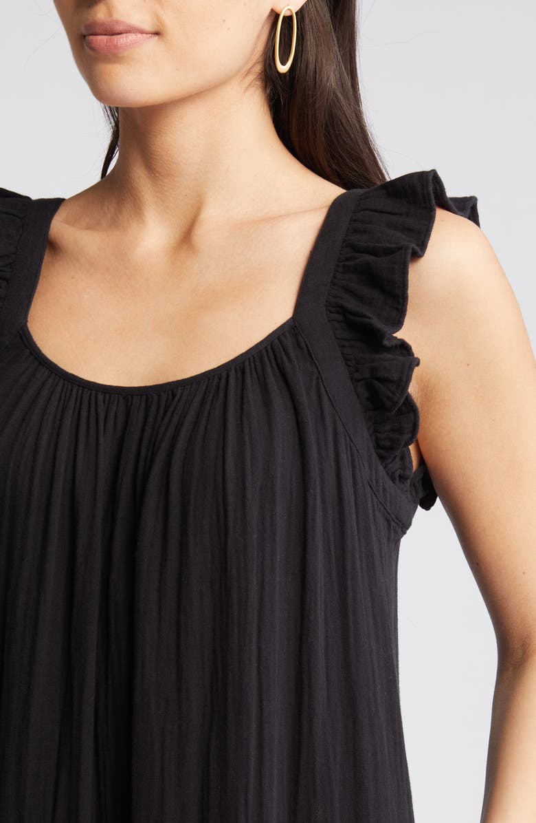 Ruffle Tiered Cotton Maxi Dress