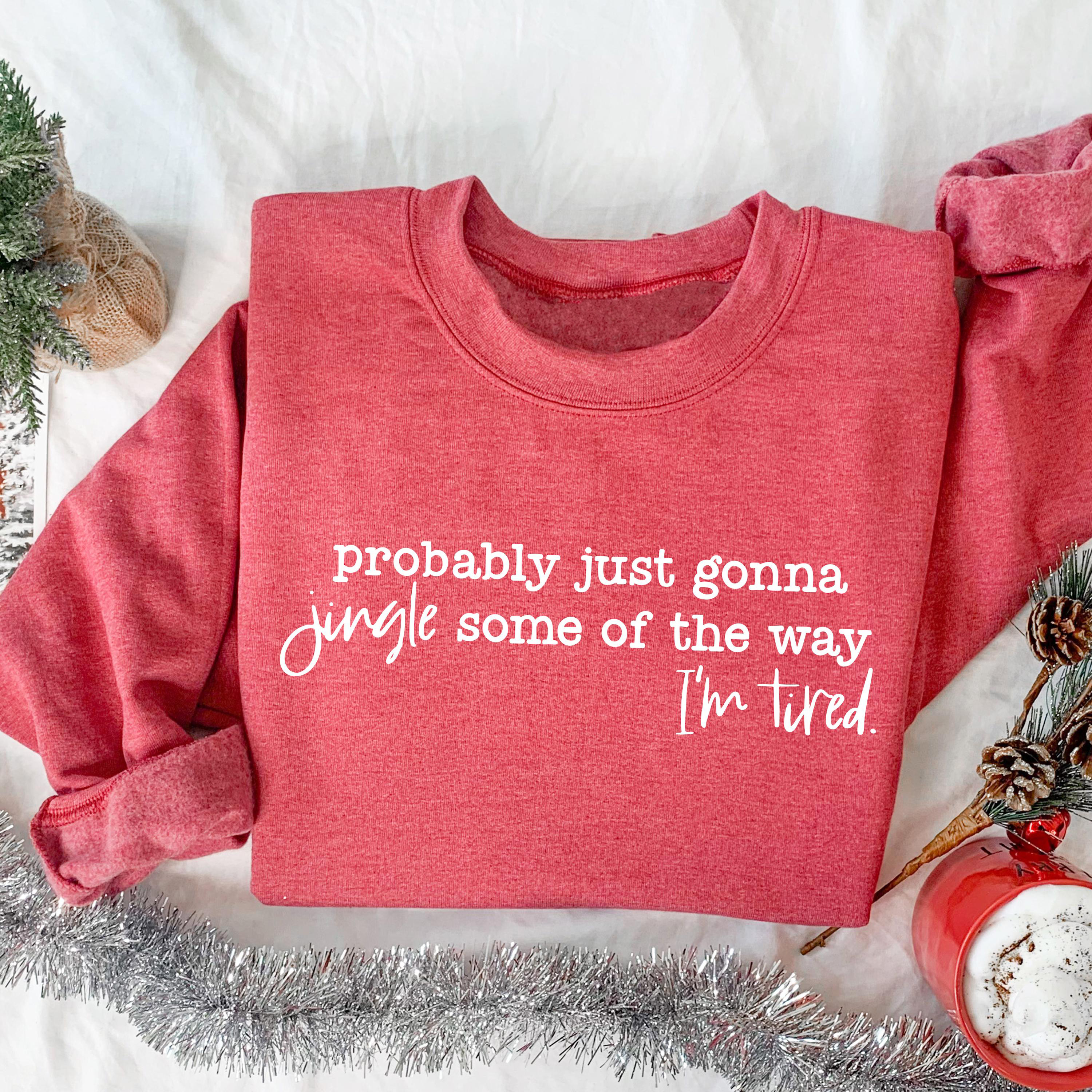 Women's Cute Festive Christmas Quote Crewneck Sweatshirt