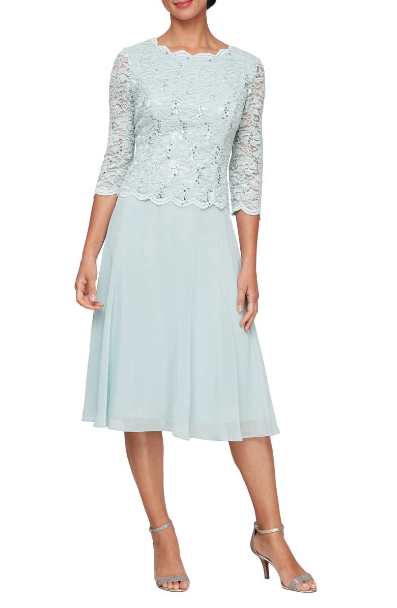 Jewel Neck Two-Piece Cocktail Dress