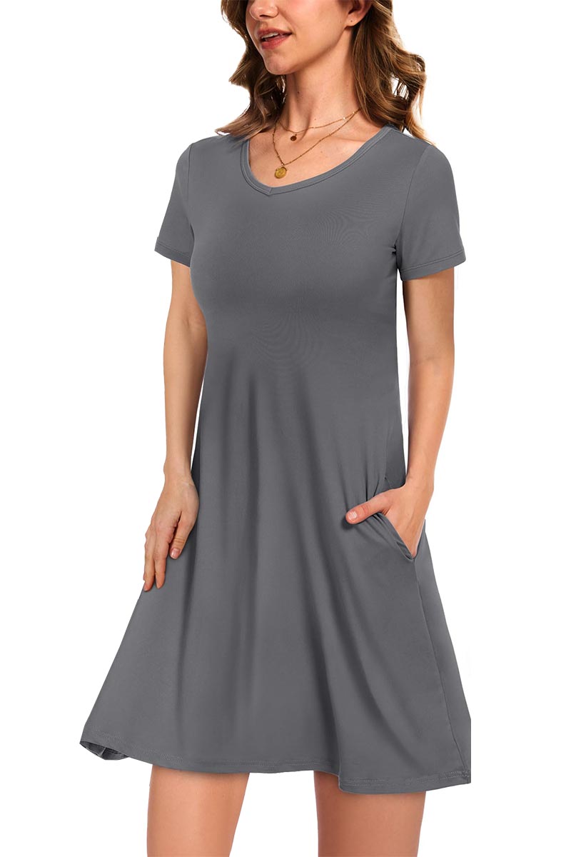 Women's Casual T-Shirt Dress with Pockets (buy 2 free shipping!!!)