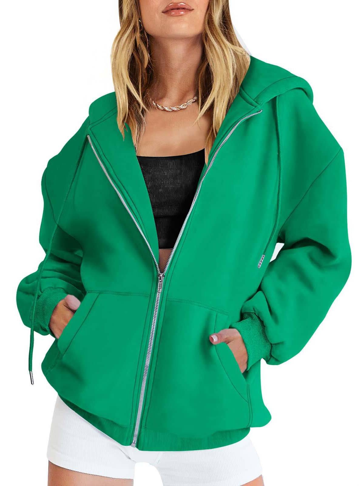 HOT SALE Womens Zip Up Hoodies Oversized Sweatshirts