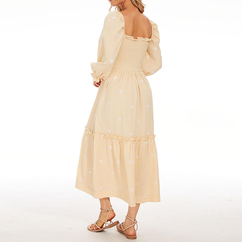 Women's Casual Embroidered Maxi Dress[BUY 2 FREE SHIPPING]