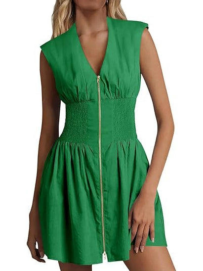 HOT SALE Women's Utility Style Zip Front Tank Dress