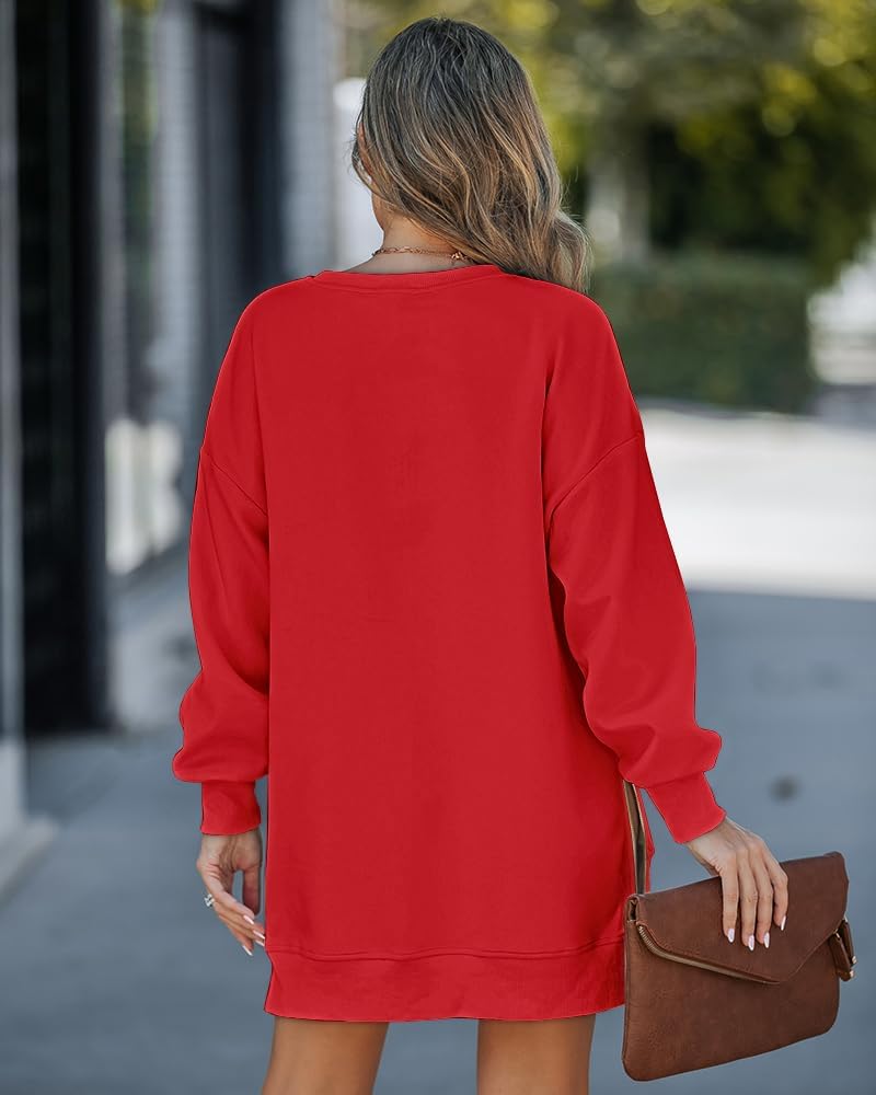 Christmas Sequin Pattern Zipper Slit Holiday Sweatshirt