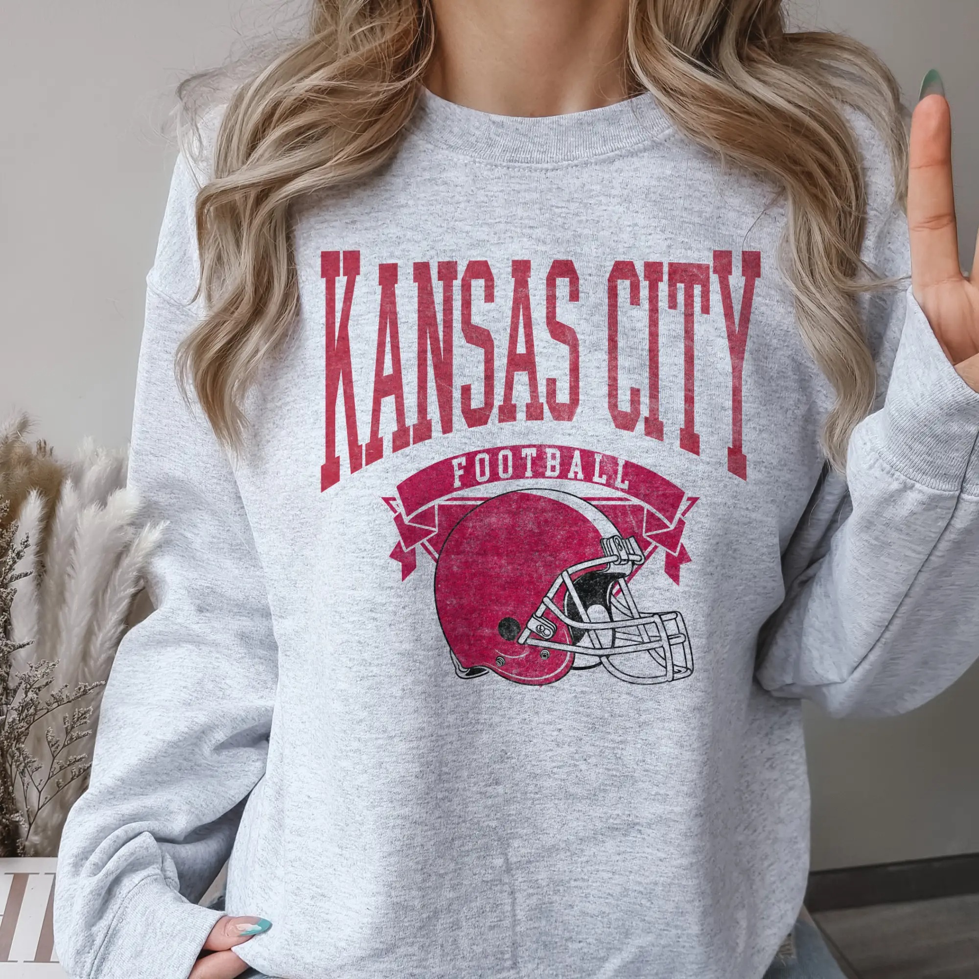 Vintage Retro Hometown Football Pullover Sweatshirt