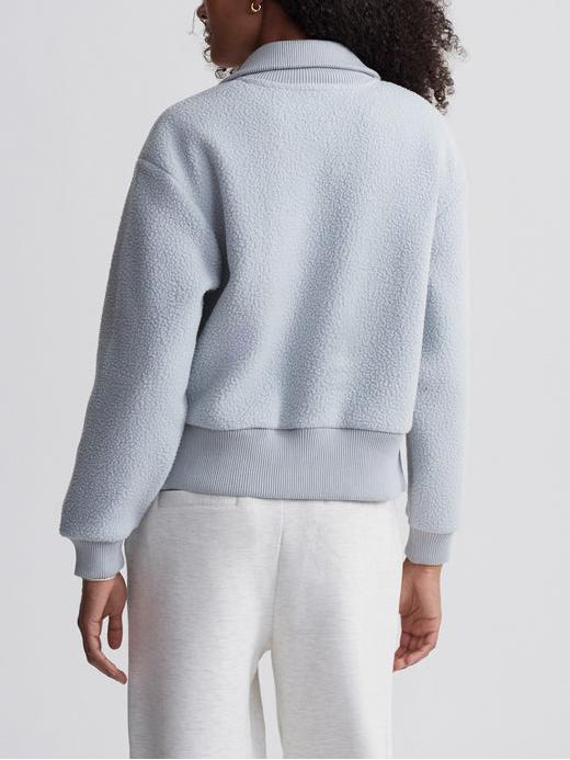  Women's Half Zip Oversized V Neck Fuzzy Knit Chunky Fleece