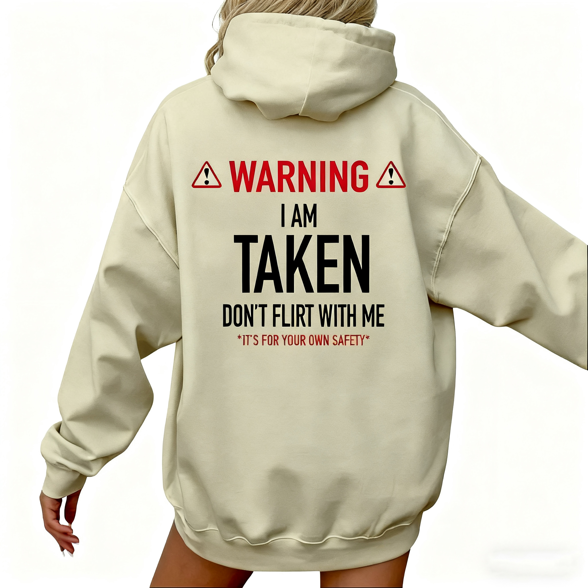 "I'm Taken" Hoodie – Funny "Don't Flirt With Me" Unisex Pullover Sweatshirt