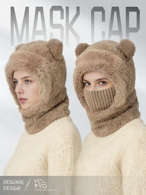 Cute Bear Ear Shape Warm Knitted Hat