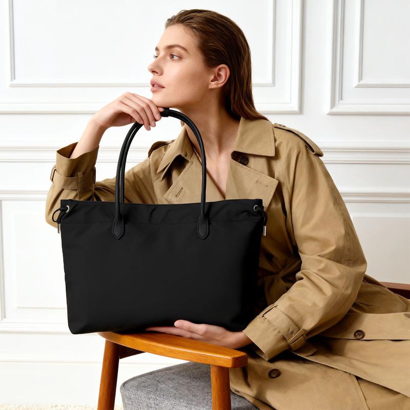 Versatile Large Capacity Tote Bag for Work & Travel Classic Black Shoulder Bag with Easy Carry Handles Perfect for Everyday Use