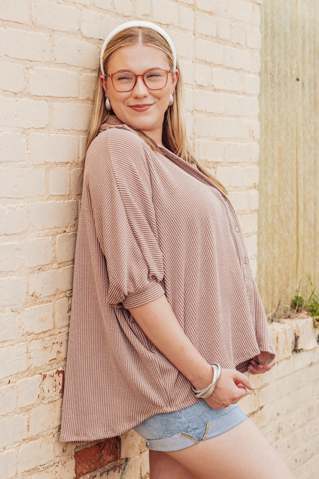 Women's Seasons Ribbed Button Down Top(Buy 2 Free Shipping)