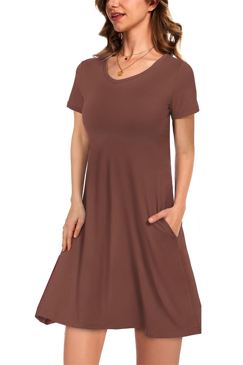 HOT SALE Women's Casual T-Shirt Dress with Pockets