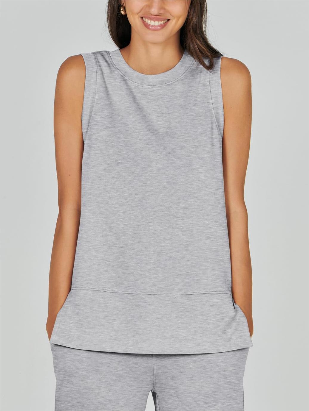 Women's Sleeveless Slit Down Hem Wide Leg Casual Two Piece Set✨BUY 2 FREE SHIPPING