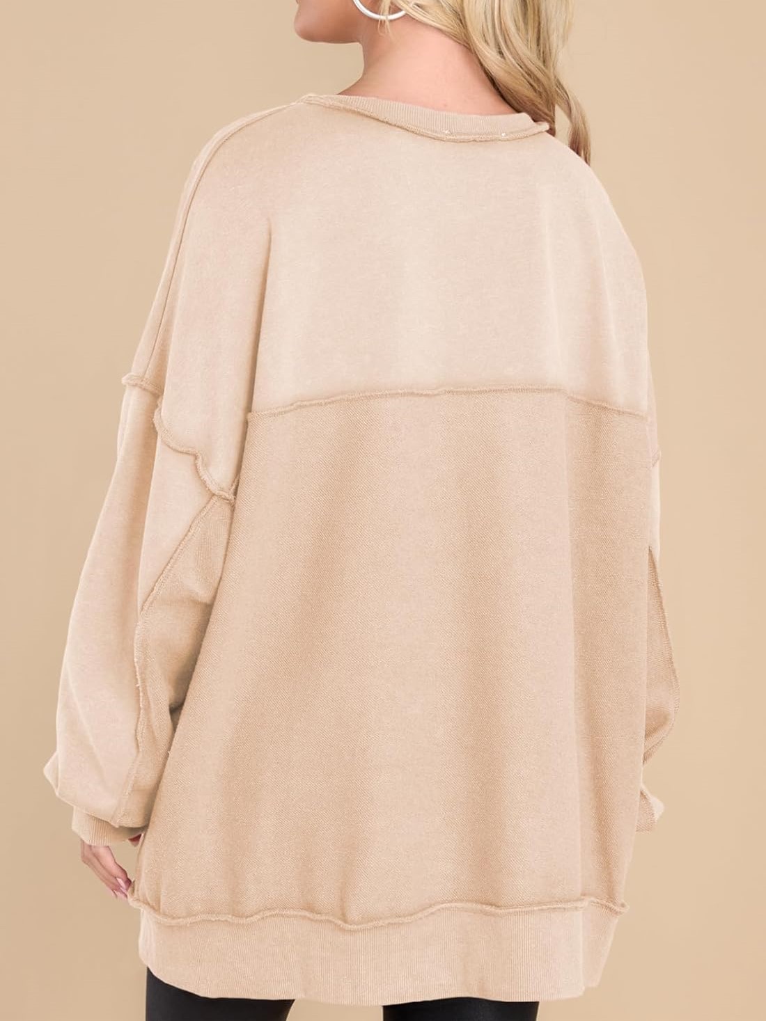 Oversized Long Sleeve Button Down Sweatshirt