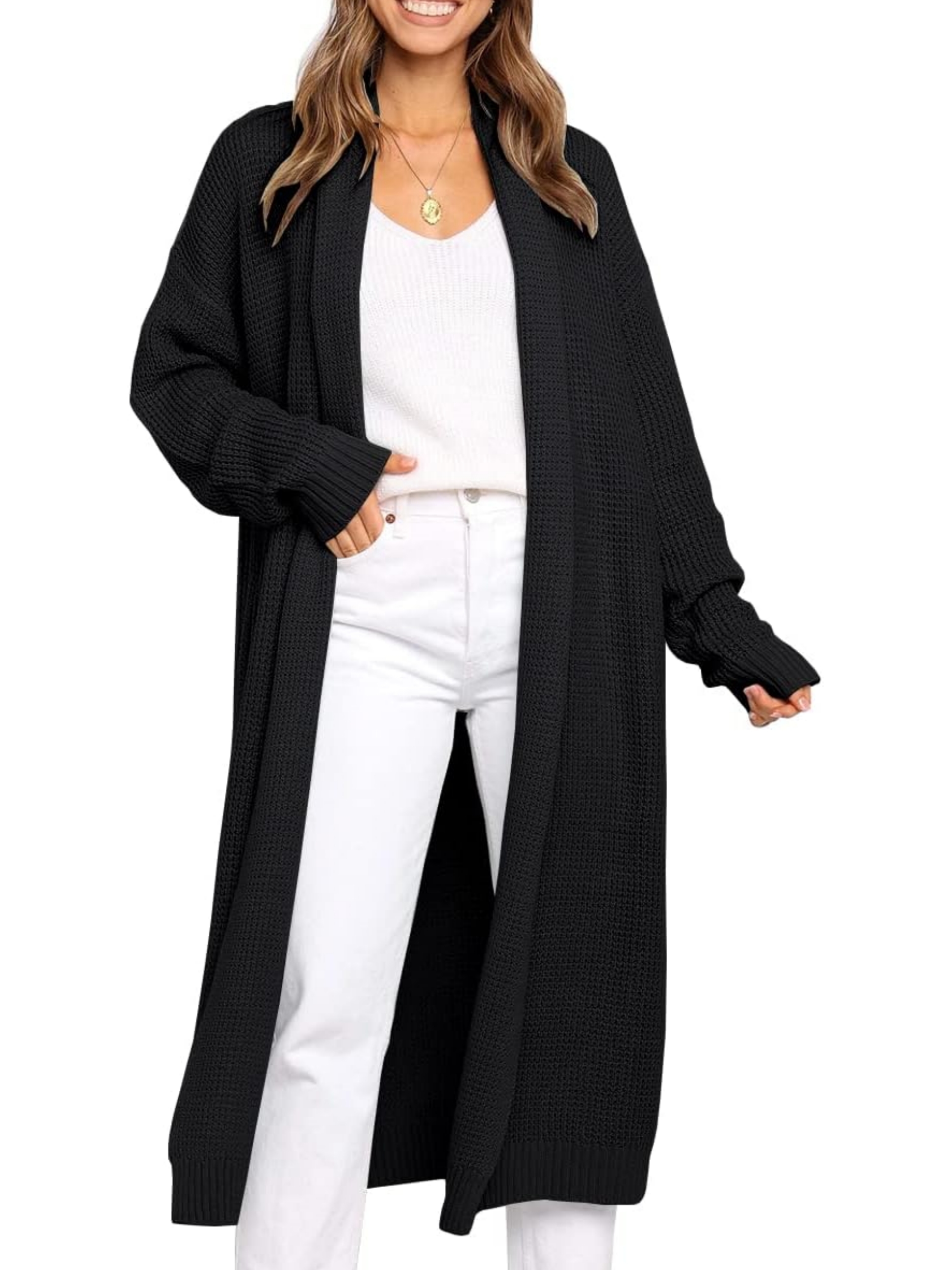 Oversized Open Front Cardigan Sweaters Coat (Buy 2 Free Shipping)