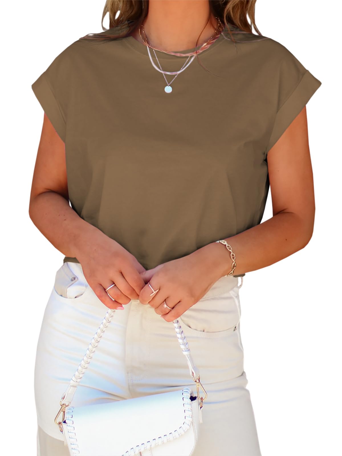 Womens Short Sleeve Cropped T-Shirts