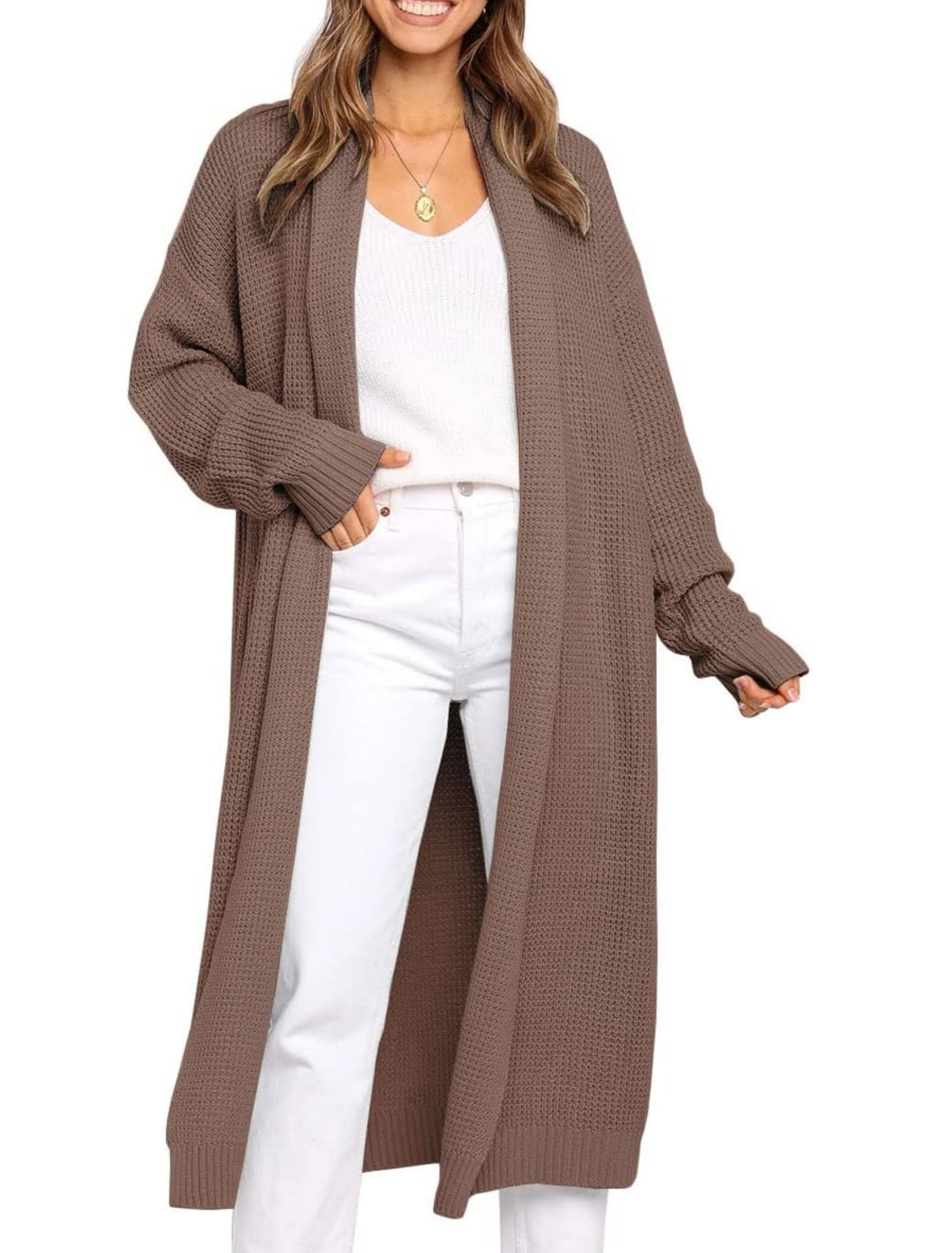 Oversized Open Front Cardigan Sweaters Coat (Buy 2 Free Shipping)