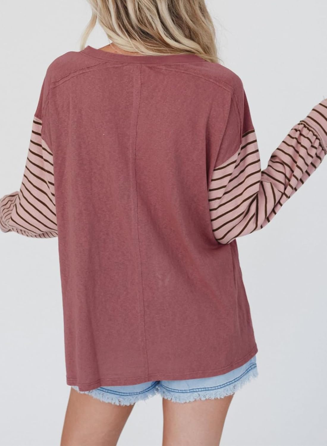 HOT SALE Women's Oversized Casual Color Block Pullover