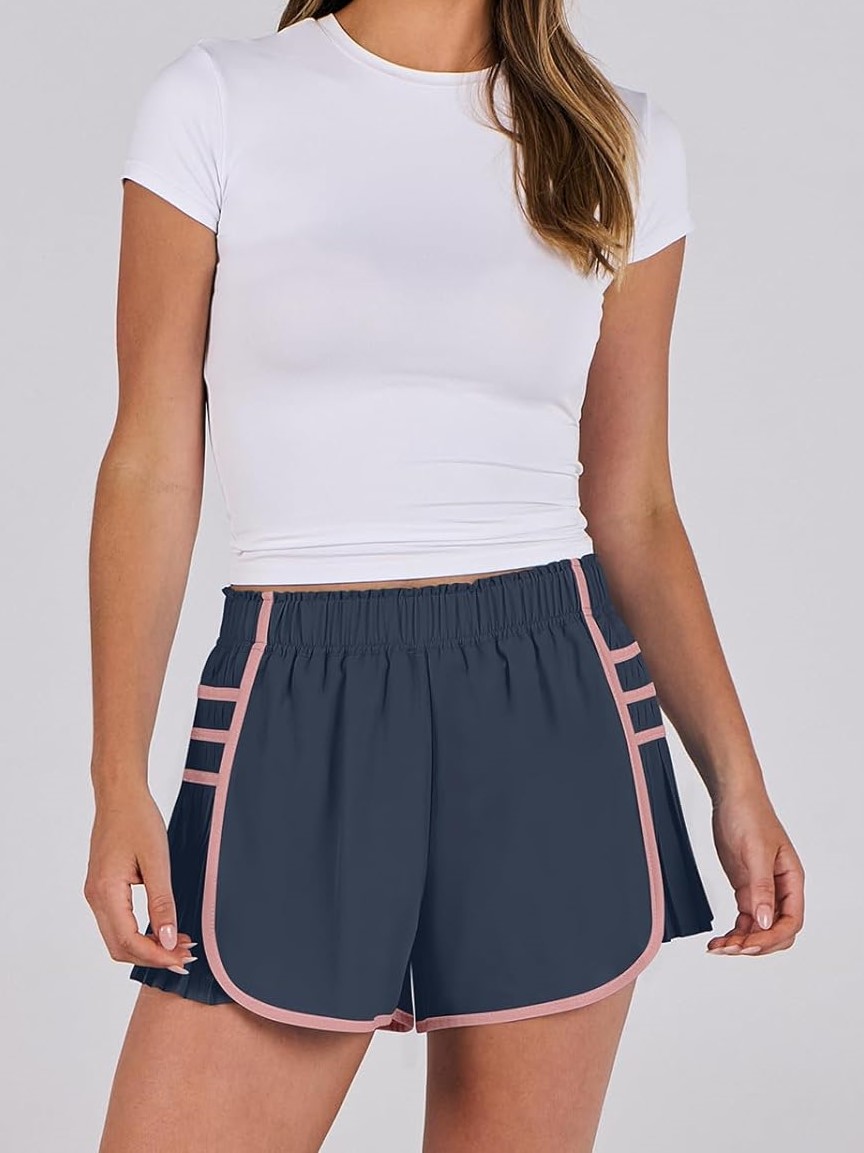 HOT SALE High Waist Pleated Sports Shorts (Buy 2 Free Shipping)