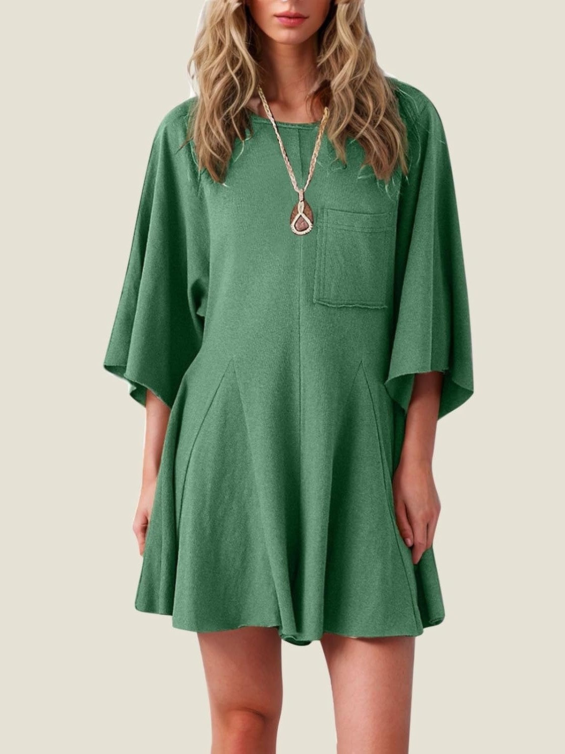 Women's Short Sleeve Loose Ruffled Short Romper Dress with Pocket