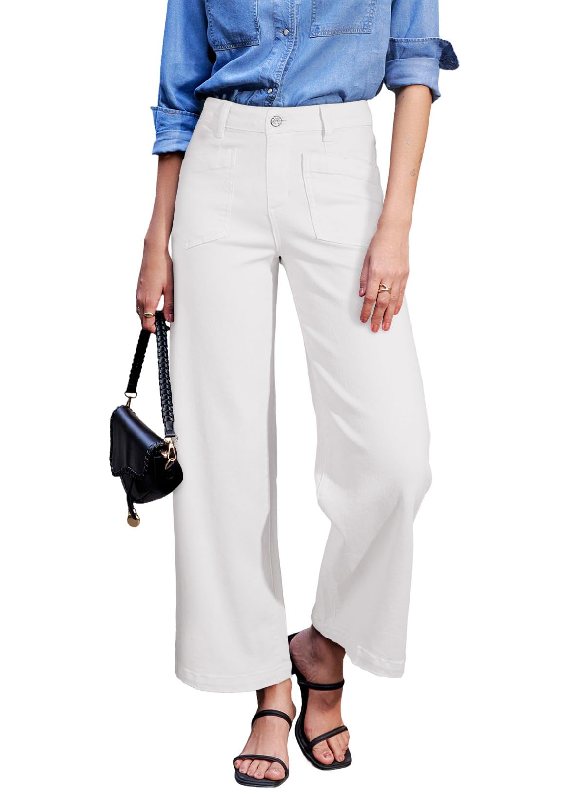 Women's Straight Leg Loose Ankle Denim Pants