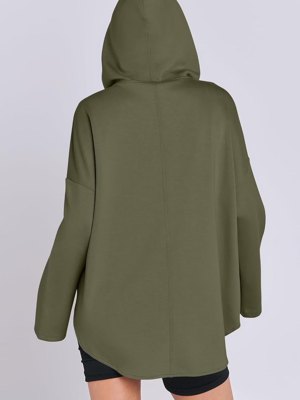 HOT SALE Women's Oversized Quarter Zip Hoodie