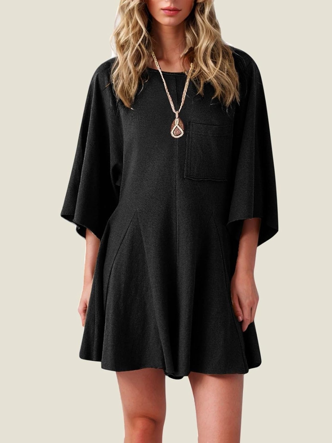 Women's Short Sleeve Loose Ruffled Short Romper Dress with Pocket