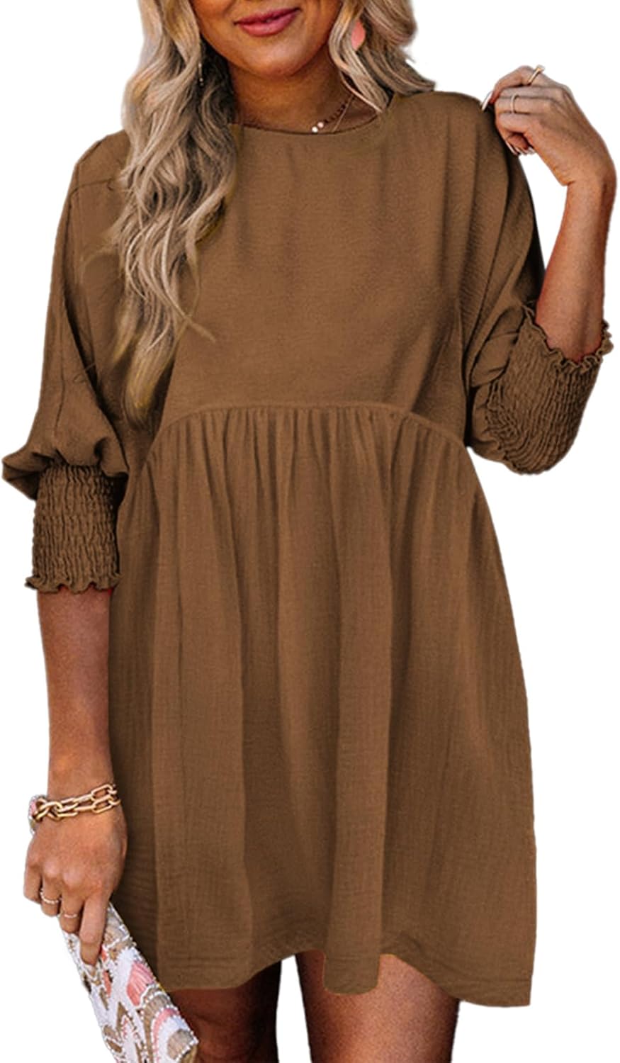 Womens Summer Spring Dresses Casual Tunic Dress