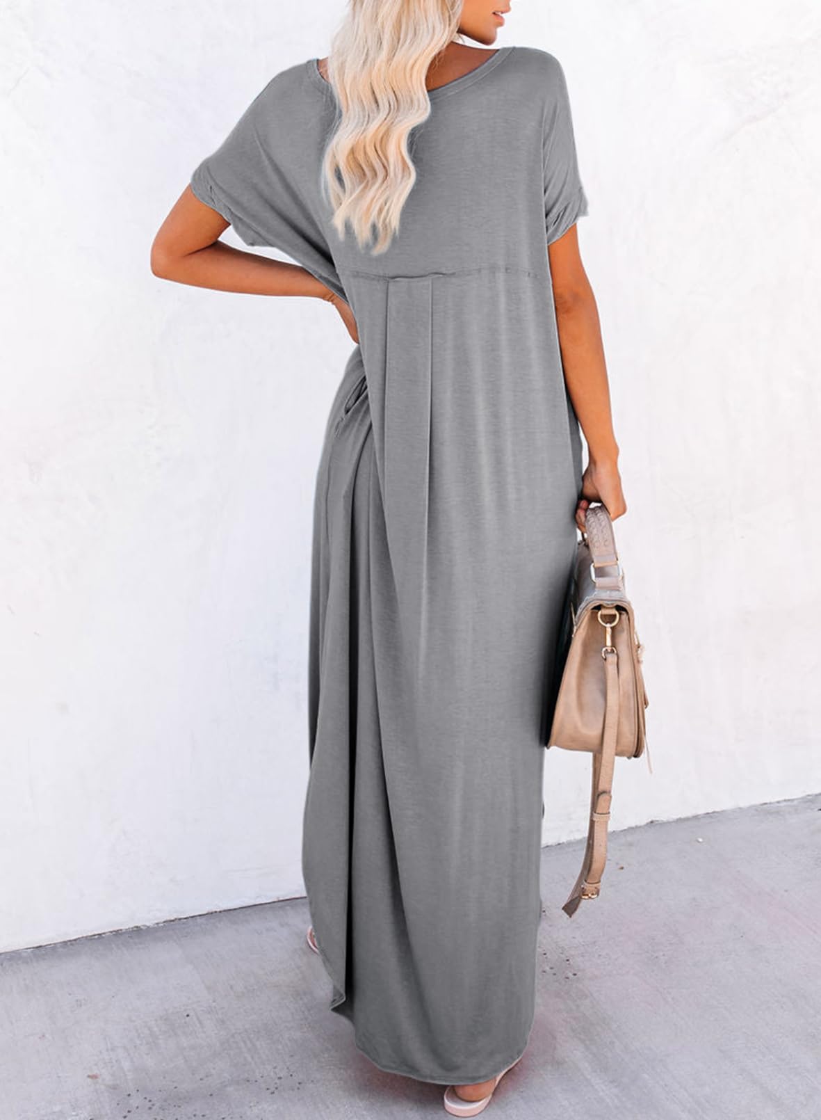 Womens Summer Casual Loose Maxi Dresses  Beach Outfit 