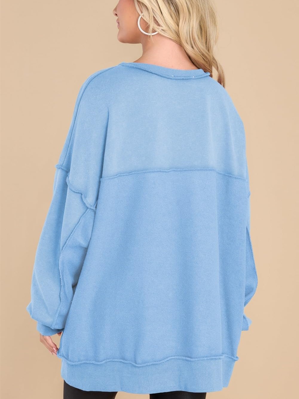 Oversized Long Sleeve Button Down Sweatshirt