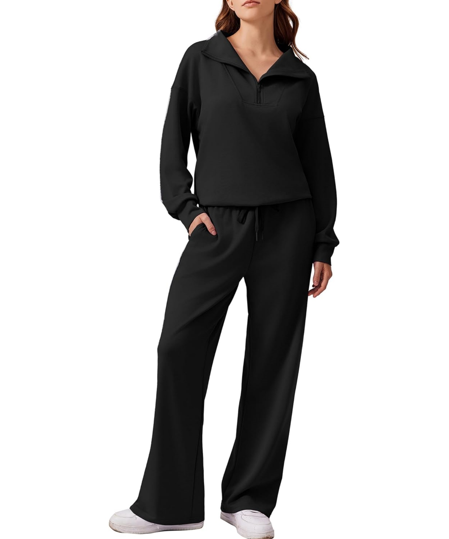Oversized Sweatshirt Wide Leg Pants Two Piece Set (Buy 2 Free Shipping)