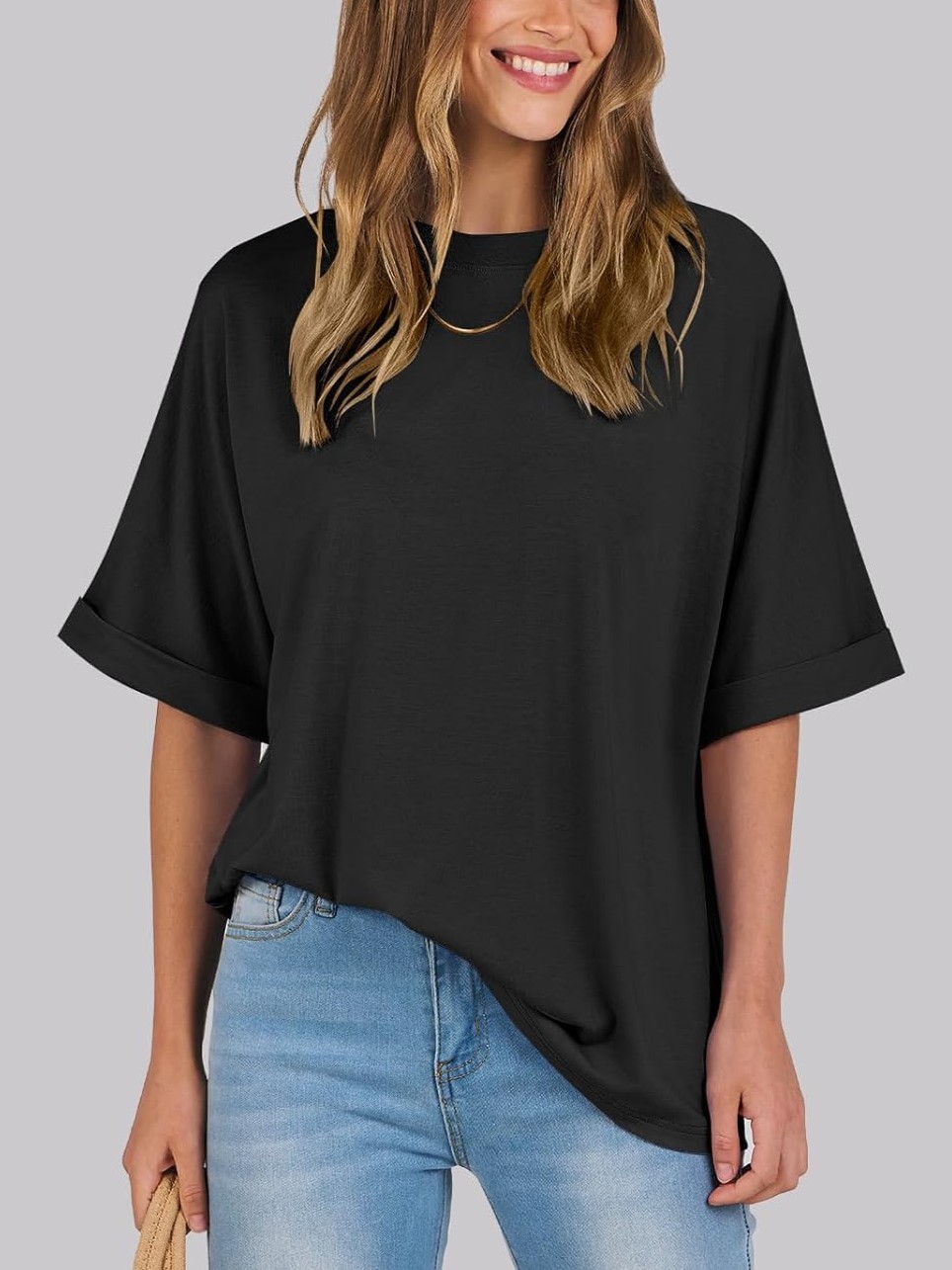 HOT SALE 2024 Trendy Women's Crewneck Casual Loose Basic T Shirts (Buy 2 Free Shipping)