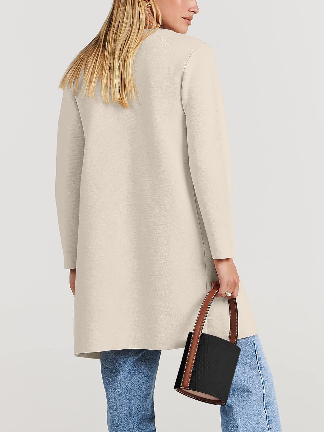  Women's Casual Long Lightweight Cardigan Jacket Coat（Buy 2 Free Shipping）