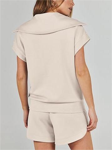 ⏰Hot Sale-Women's Navy Collar Half Zip Set (Buy 2 Free Shipping)