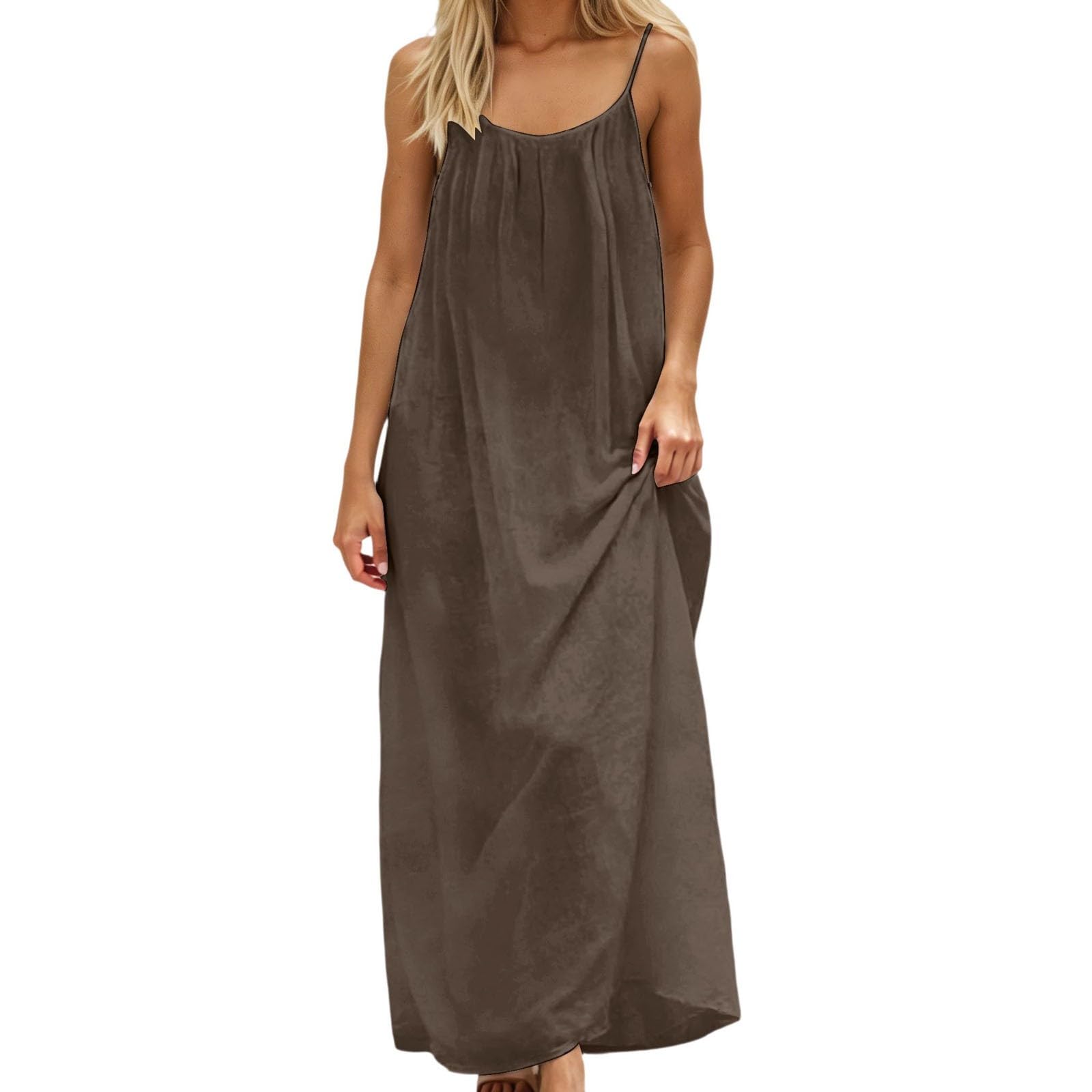HOT SALE Women's Spaghetti Strap Backless Cami Lounge Dress