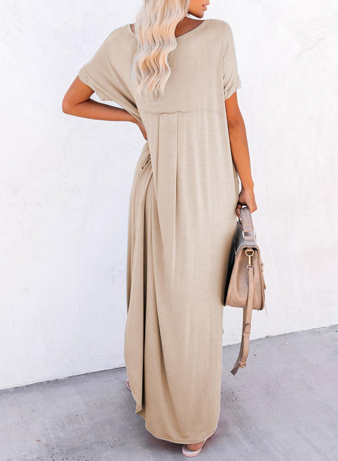 Womens Summer Casual Loose Maxi Dresses  Beach Outfit 