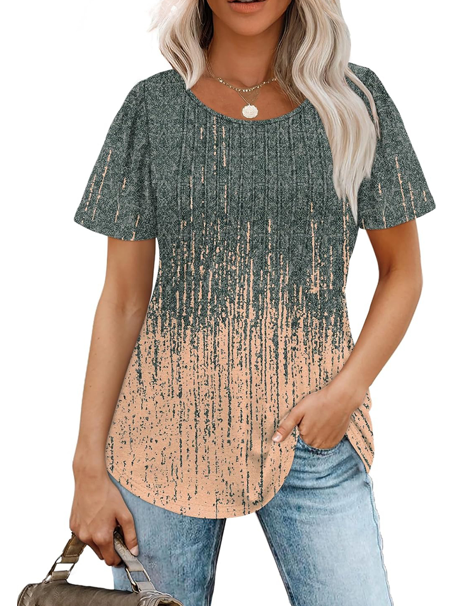Limited time sale🔥Women Summer Pleated Short Sleeve Tunic Blouses Tops(Buy 3 Free Shipping)